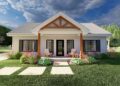 2 Bedroom Small House Plan with 988 Square Feet