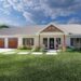 Attractive Ranch Home Plan with 1232 Sq Ft, 2 Beds, 2 Baths, and a 2 Car Garage