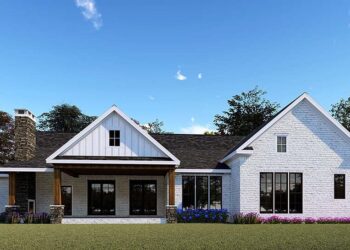 Three Bedroom, 2.5 Bath Farmhouse Style House Plan: A Cozy Home for Family Fun