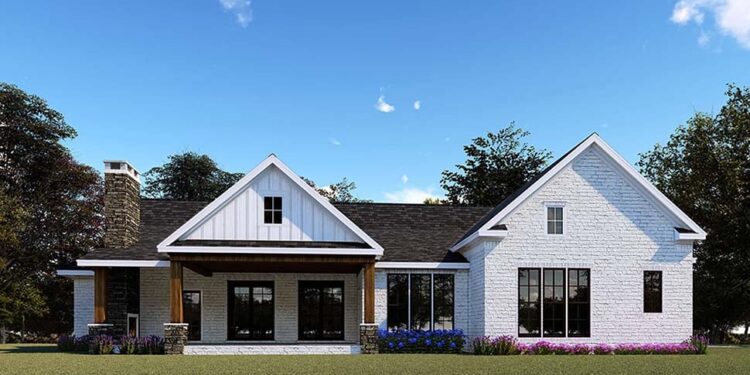 Three Bedroom, 2.5 Bath Farmhouse Style House Plan: A Cozy Home for Family Fun
