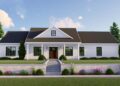 4-Bed Home Plan with Cathedral Ceiling & Bonus Room .