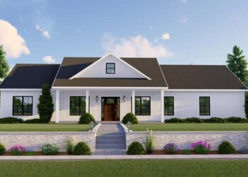 4-Bed Home Plan with Cathedral Ceiling & Bonus Room .