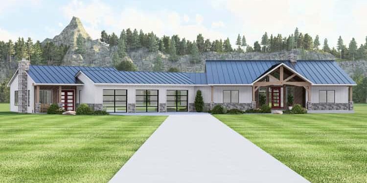 Modern Farmhouse Ranch with Angled 3-Car Garage & In-Law Suite – Flexible, Spacious & Multi-Generational Living (~3,064 Sq Ft)