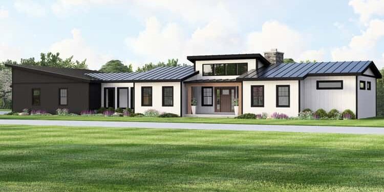 Sleek Contemporary Modern Ranch with 3-Car Garage & Open Living – Clean, Functional & Modern (~2,014 Sq Ft)