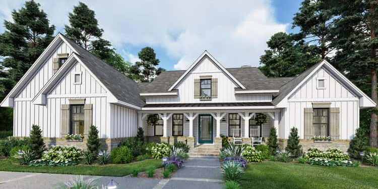 New American Farmhouse with Split-Bedroom Layout – ~2,459 Sq Ft of Elegant, Efficient Family Living