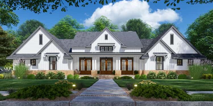 4-Bed Modern Farmhouse with Three Fresh-Air Spaces – Spacious, Bright & Versatile (~3,077 Sq Ft)