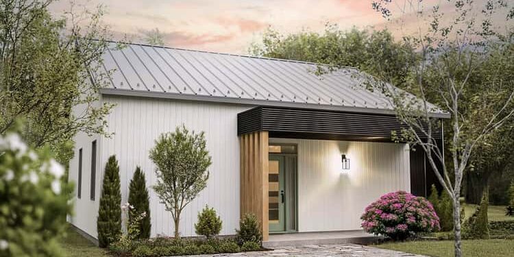 Contemporary Modern House with Split Bedrooms & Covered Terrace – Compact, Easy & Stylish (~1,276 Sq Ft