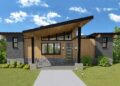 Modern Home Plan Designed with a Rear Sloping Lot in Mind – ~1,880 Sq Ft of Clean, Purposeful Design