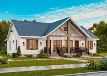 1-Story Country Craftsman Duplex — Two 848 Sq Ft Units (Total ~1,696 Sq Ft) of Smart, Comfortable Living
