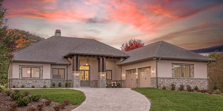 4-Bed Modern Mountain House Plan with Study and Bonus Room – 3,892 sq ft (Plan 33266ZR) from ArchitecturalDesigns, offers a compelling layout for a contemporary mountain-style home designed for spacious luxury yet single-level living.