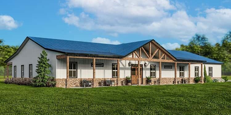 Exclusive One-Story Barndominium-Style with 5 Beds – ~3,517 Sq Ft of Spacious, Single-Level Comfort