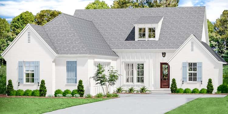 4-Bed Southern House Plan with Split Bedrooms – 2,004 sq ft