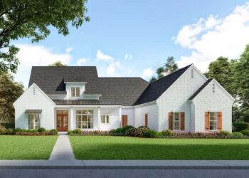 4-Bedroom Modern Acadian House Plan with Bonus Room – ~3,336 Sq Ft of Stylish, One-Level Comfort + Bonus Space
