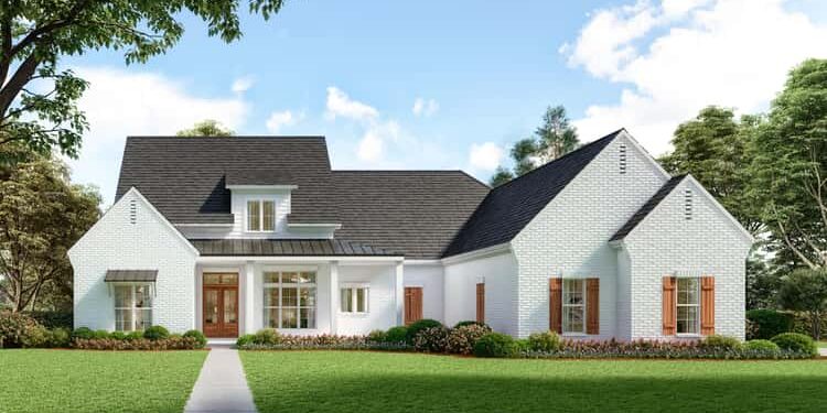 4-Bedroom Modern Acadian House Plan with Bonus Room – ~3,336 Sq Ft of Stylish, One-Level Comfort + Bonus Space