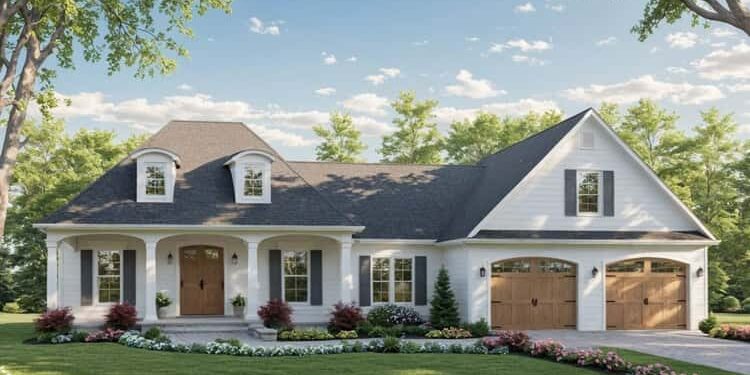 Elegant French Country House Plan with Main-Level Master Suite (2,007 sq ft)