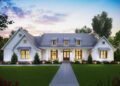 4-Bed Modern Farmhouse with Split-Bedroom Layout – Efficient, Cozy & Flexible (~2,514 Sq Ft)