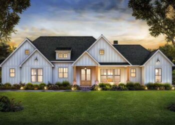 Painted-Brick French Country Home – ~2,406 Sq Ft of Elegant Single-Level Living