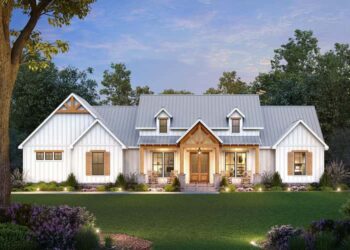 4-Bed Modern Farmhouse with Vaulted Master Bedroom – Cozy, Contemporary & Family-Ready (~2,343 Sq Ft)