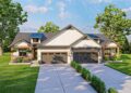 Modern Farmhouse Style Duplex with Matching 1,250 Square Foot Units” (Plan 623147DJ).