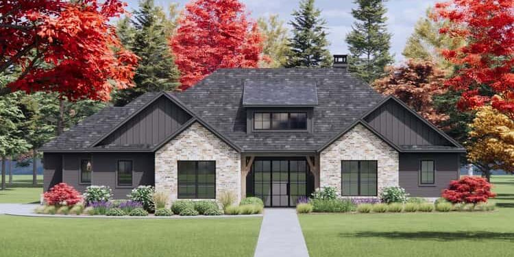 Craftsman House Plan with 4 Beds & Side-Load 2-Car Garage – ~2,459 Sq Ft of Stylish, Smart Living