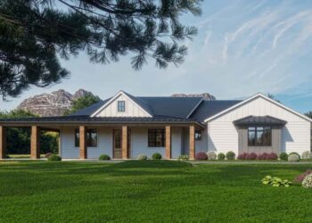 One-Story Country Farmhouse with Vaulted Great Room & Master – Cozy, Clever & Family-Friendly (~2,232 Sq Ft)