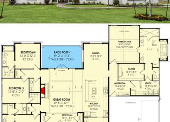 4-Bedroom Transitional Farmhouse – ~2,854 Sq Ft of Stylish, Vaulted, One-Level Living