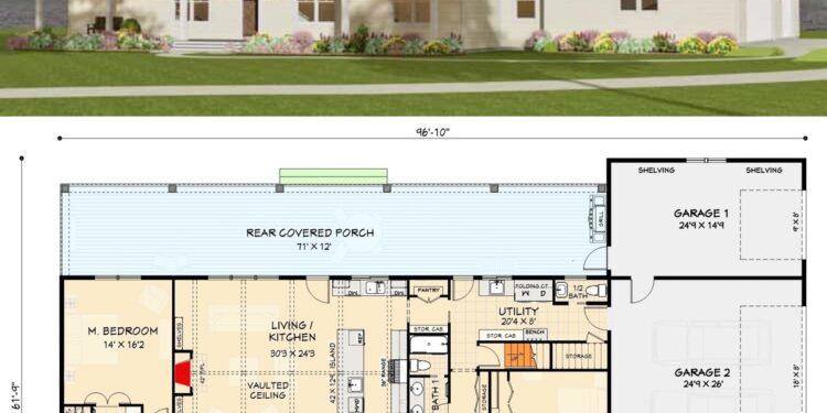 4-Bed Farmhouse Ranch with Bonus Rooms & Covered Porch – ~2,638 Sq Ft of Smart Ranch Living