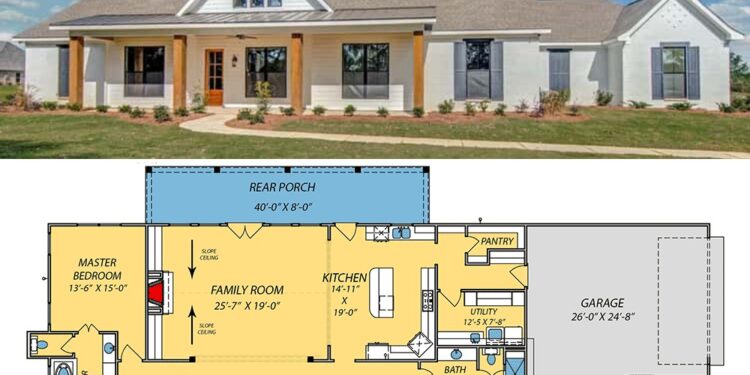 One-Level Country House – Balanced, Spacious & Cozy (~2,677 Sq Ft