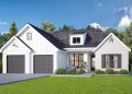 New American Home with Outdoor Fireplace – Warm Design, Open Living & Everyday Comfort (~2,142 Sq Ft)