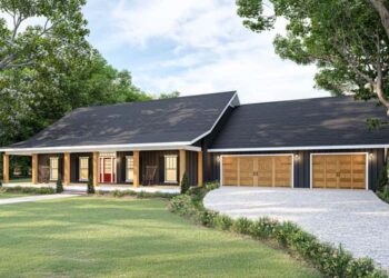 Single-Story Country Ranch Farmhouse with Two Master Suites – Efficient, Comfortable & Family-Friendly (~2,096 Sq Ft)