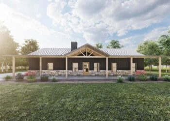 4-Bed Country Craftsman Ranch with Home Office & Walk-In Pantry – Efficient, Comfortable & Family-Ready (~1,800 Sq Ft)