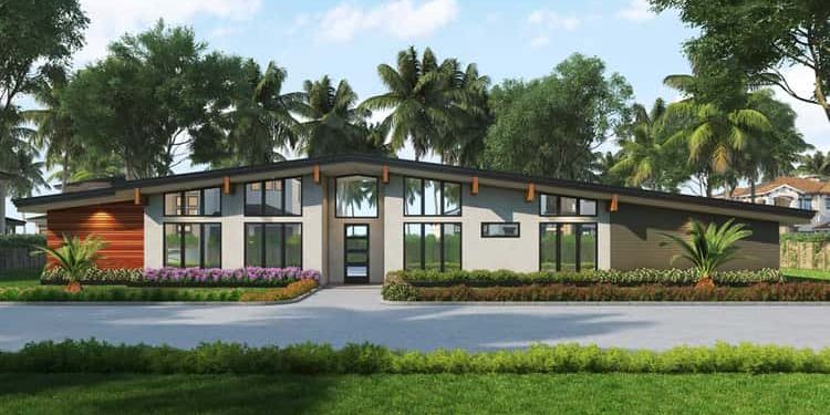 4-Bed Mid-Century Modern House with Vaulted Great Room & French Doors – Sleek, Bright & Connected (~2,079 Sq Ft)