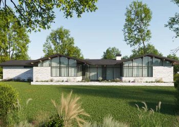 Mid-Century Modern Ranch Under ~3,000 Sq Ft with 3-Car Side-Load Garage – Comfortable, Light-Filled & Thoughtfully Designed (~2,800 Sq Ft