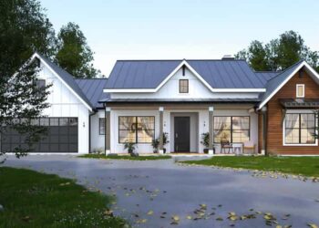4-Bed Modern Farmhouse with Split Bedrooms — Efficient, Comfortable & Stylish (~2,508 Sq Ft)