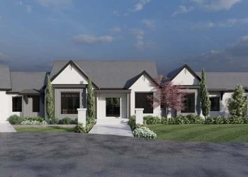 Single-Story European House with Angled Garage – Grand, Stylish & Family-Focused (~6,557 Sq Ft)