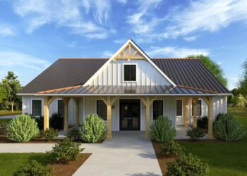 4-Bed Modern Farmhouse with Wrap-Around Porch & Vaulted Living — Spacious, Inviting & Family-Friendly (~2,576 Sq Ft)