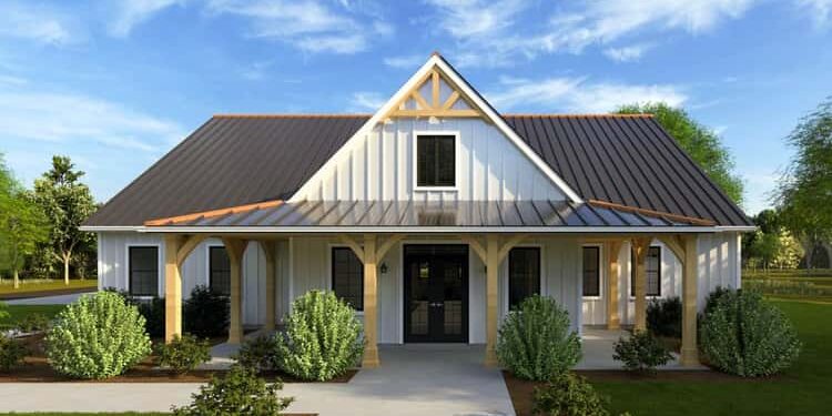 4-Bed Modern Farmhouse with Wrap-Around Porch & Vaulted Living — Spacious, Inviting & Family-Friendly (~2,576 Sq Ft)