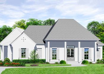 4-Bed French Country House Plan with Bonus Room Above Garage — Classic Charm Meets Modern Family Comfort (~2,597 Sq Ft)