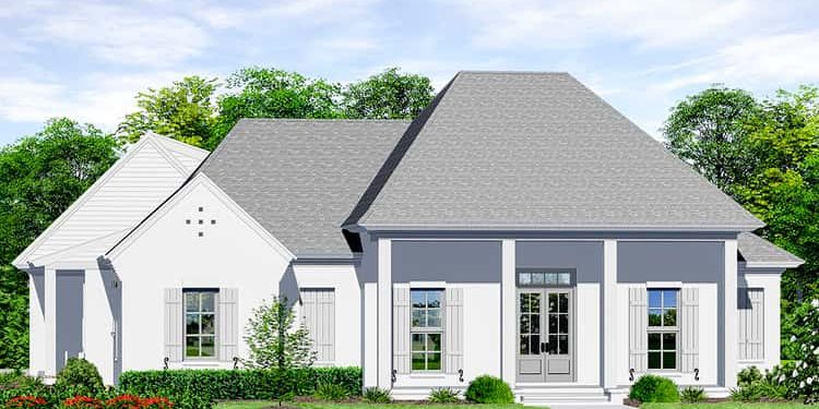 4-Bed French Country House Plan with Bonus Room Above Garage — Classic Charm Meets Modern Family Comfort (~2,597 Sq Ft)
