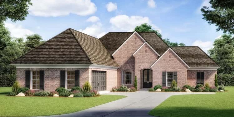 4-Bedroom Acadian House with Optional Bonus Room Over Garage – Stylish, Comfortable & Efficient (~2,159 Sq Ft)