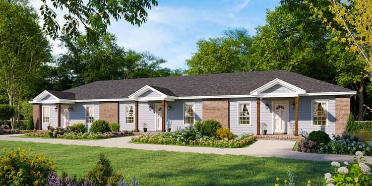 Compact Triplex — 3 Units × 825 sq ft (2 Bedrooms