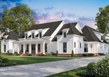 4-Bed Farmhouse with Luxurious Master Suite – Spacious, Stylish & Comfort-Focused (~2,986 Sq Ft)