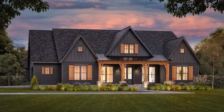 Split Bedroom Modern Farmhouse with Outdoor Kitchen & Optional Game Room – Comfortable, Open & Entertaining (~2,326 Sq Ft)