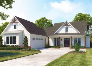 4-Bed Modern Farmhouse with Split Bedrooms & Oversized Storage — Cozy, Practical & Family-Ready (~2,098 Sq Ft)