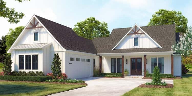 4-Bed Modern Farmhouse with Split Bedrooms & Oversized Storage — Cozy, Practical & Family-Ready (~2,098 Sq Ft)