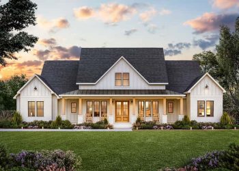 4-Bed Modern Farmhouse with Vaulted Great Room & Outdoor Fireplace – Stylish, Open & Family-Focused (~2,841 Sq Ft)