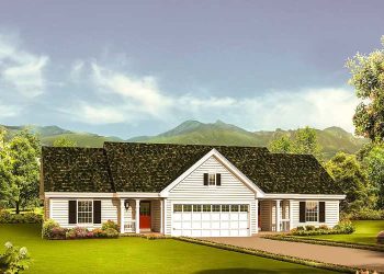 Ranch Duplex Plan – Efficient, Balanced & Functional Two-Unit Home (~1,618 Sq Ft)