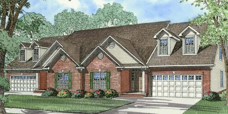 Duplex House Plan 59333ND — Twin 3-Bed Units (~2,259 Sq Ft Each) for Comfortable, Versatile Living