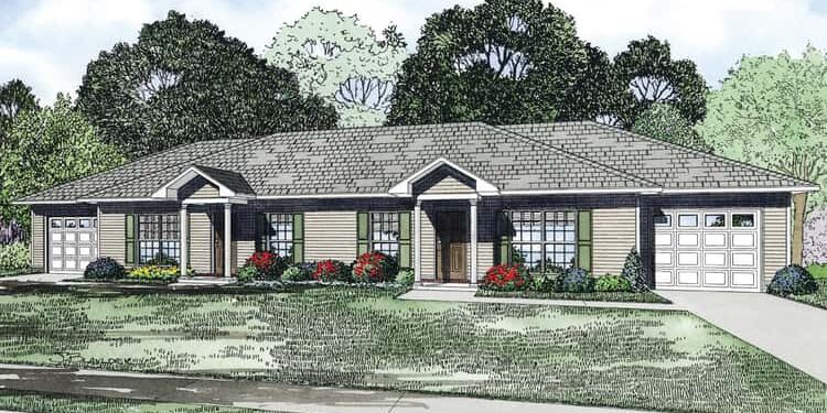 Attractive Duplex Plan – Practical & Compact Two-Unit Living (~1,704 Sq Ft)