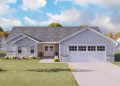4-Bed Country Ranch House Plan with Rear Covered Porch – Comfortable, Functional & Inviting (~1,889 Sq Ft)